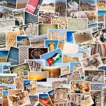 From all over the jordan in a  patchwork Stock Photos