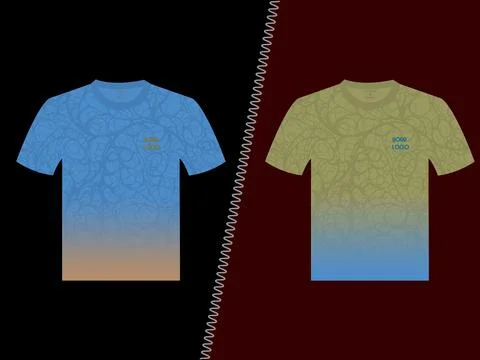 All Over Print With Logo Vector T Shirt Design Stock Illustration