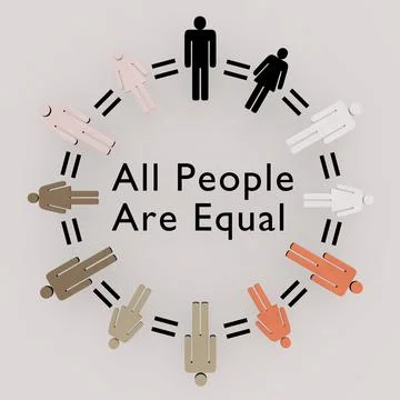 All People Are Equal concept Stock Illustration