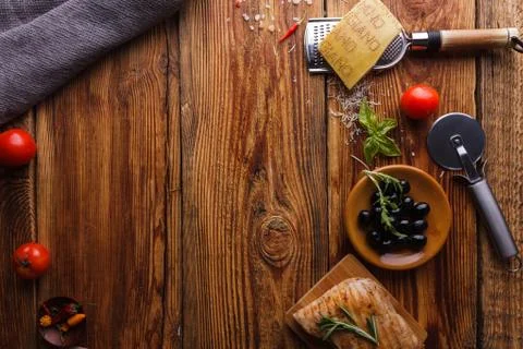 All for pizza but without one Stock Photos