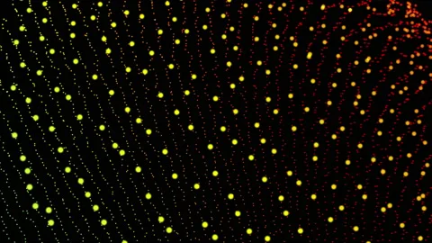All purpose red &amp; yellow dots motion graphics Stock-Footage 139001280
