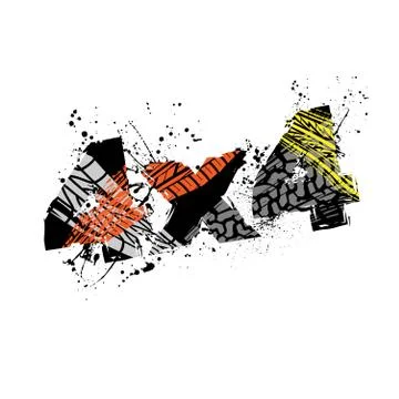 All road grunge background Stock Illustration