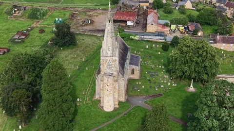 All Saints&amp;#039; Church in Brixworth, Anglo-Saxon churches in England Stock Footage 337240341