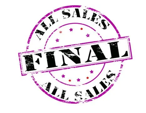 All sales final Stock Illustration