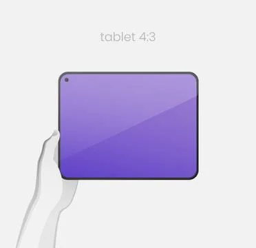 All-screen tablet with in-screen selfie camera Stock Illustration