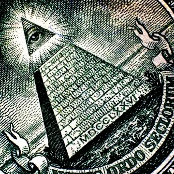 All Seeing Eye on Back of Dollar Bill American Money Stock Photos