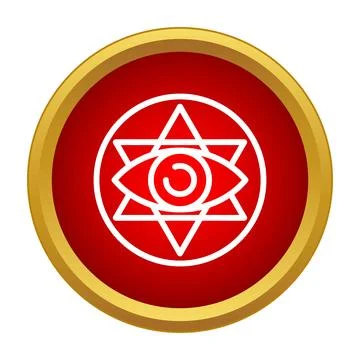All seeing eye hexagram magic occult mysticism symbol Stock Illustration