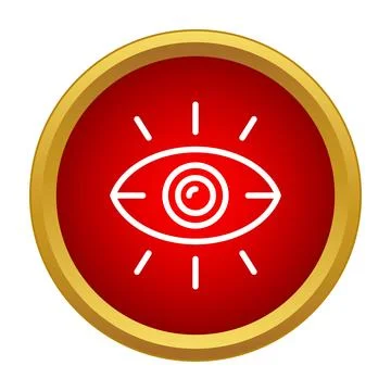 All seeing eye icon representing vision and observation Stock Illustration