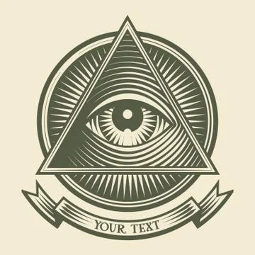All seeing eye Stock Illustration