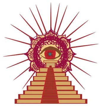 All seeing eye Ilustración de archivo