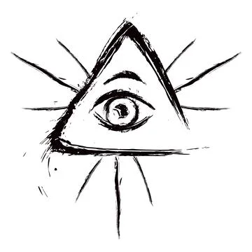 All seeing eye Stock Illustration