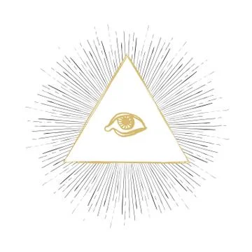 All Seeing Eye Illustration Ilustración de archivo