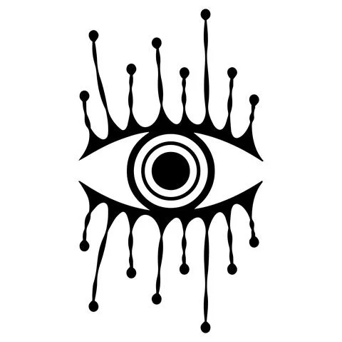 All Seeing Eye. Providence magic symbol in boho style. Astrology, occult and Stock Illustration