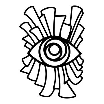 All Seeing Eye. Providence magic symbol in boho style. Astrology, occult and Stock Illustration