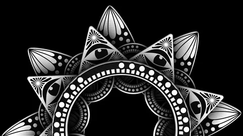 ALL-SEEING EYE SEMICIRCLE DESIGN Stock Footage 78061367