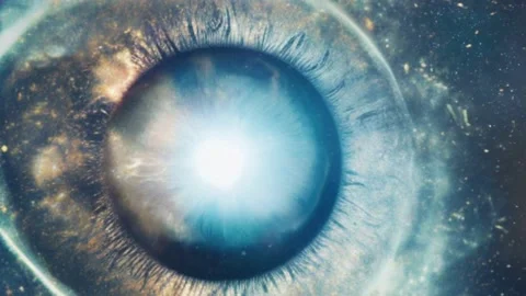 All Seeing eye in space looping video background Stock Footage 220783136