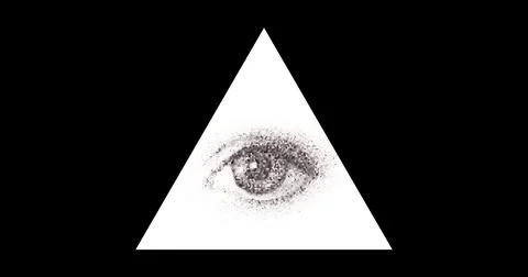 All seeing eye symbol in triangle, vector illustration Stock Illustration
