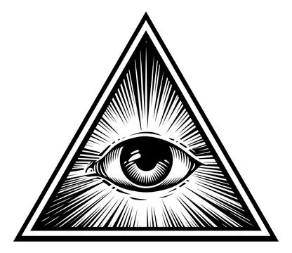 All Seeing Eye Triangle Providence Illustration Stock Illustration