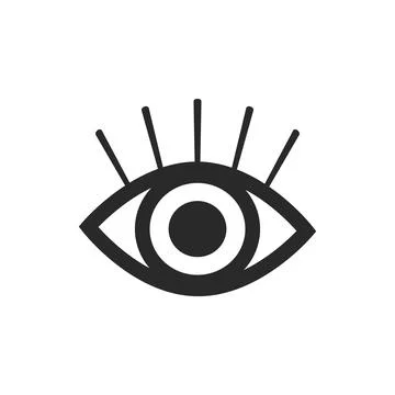 All-seeing eye vector graphic line art style, Tattoo design element, Esoteric Stock Illustration