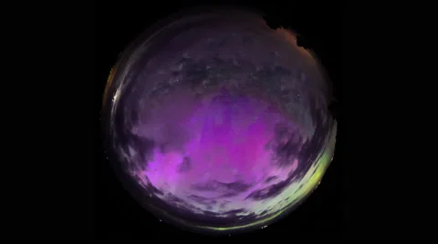 All-Sky Time Lapse of Aurora Stock Footage 54713019