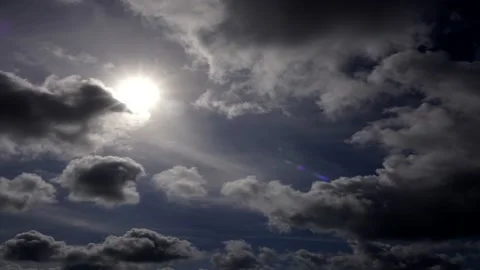 All sort of clouds the the sky Stock Footage 138555961