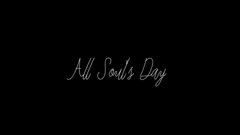 All Soul's Day Cursive Calligraphy Grunge Dissolve Transition Stock Footage 142676955