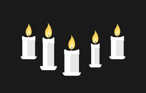 All souls day flat candle design Stock Illustration