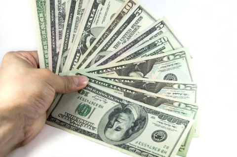All stack type of american dollars Stock Photos