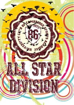 All star division vector art Stock Illustration