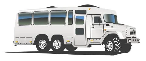 All terrain bus Stock Illustration