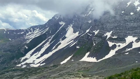 All three Abudelauri Lakes spread across a Caucasus panorama Stock Footage 340388968