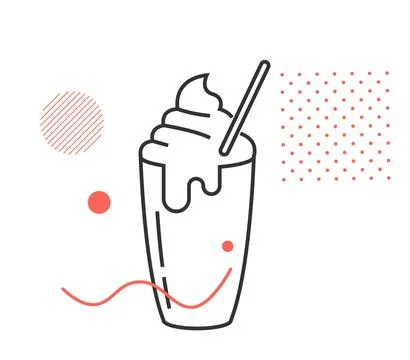 All time Drink - Refreshing Thick Milk Shake - Stock Icon Stock Illustration