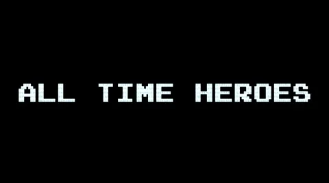 All Time Heroes - Arcade game screen - Motion Graphic Loop Video stock 45617449