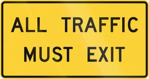 All Traffic Must Exit Stock Illustration