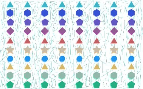 All type of geometric shape Stock Illustration