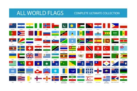 All Vector World Country Flags. Part 2 Illustrazione stock