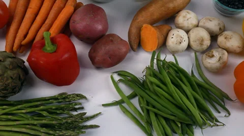 All Veggies dolly Stock Footage 32420980