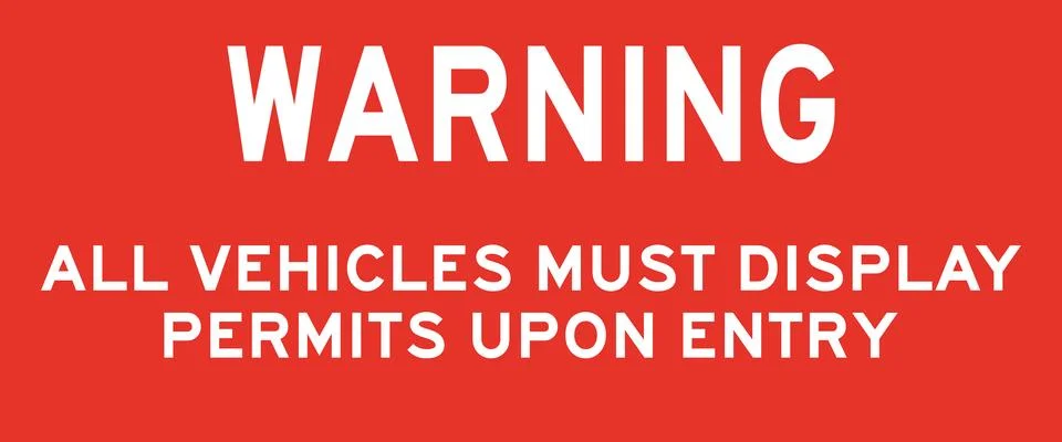 All vehicles must be display permits sticker Stock Illustration