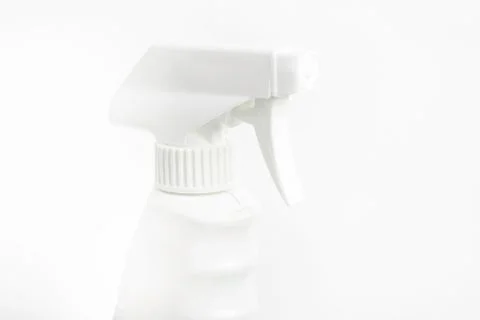 All-White Liquid Spray Plastic Dispenser Bottle Foto stock