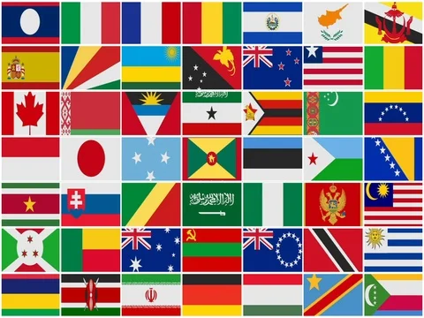 All the World Flags Background Stock Footage 82673239