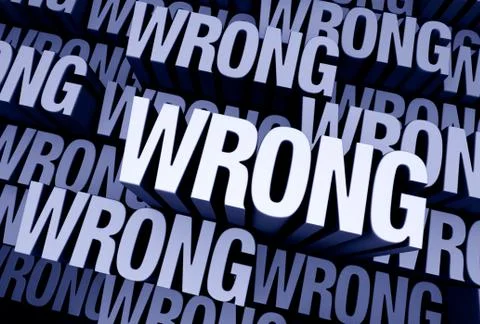 All wrong Illustrazione stock