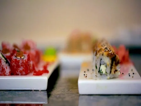 All You Can Eat Buffet. dolly shot Видео 74230275