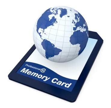 All your data in a memory card Stock Illustration