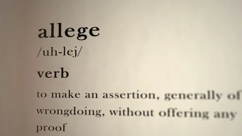 Allege Definition | Stock Video | Pond5 