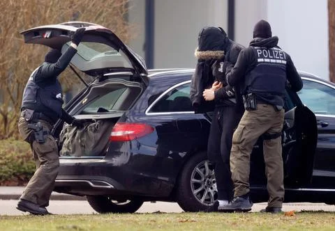 Alleged right-wing terror plotters arrested in Germany, Karlsruhe - 15 Feb 2020 Fotos Stock