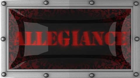 Allegiance on led Stock Footage
