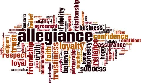 Allegiance word cloud concept Stock Illustration