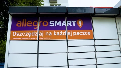 The Allegro InPost Parcel Locker Stock Footage 280916095