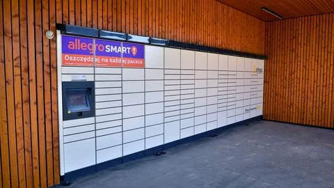 Allegro Smart parcel locker. Stock Photos