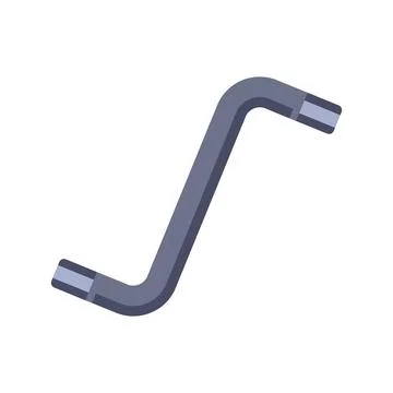 Allen key lying on white background Stock Illustration